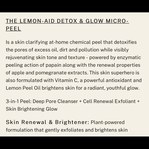 🍋 LEMON-AID DETOX & GLOW MICRO-PEEL - Picture 4 of 7